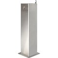 Global Industrial Outdoor Pedestal Drinking Fountain, Stainless Steel 761223